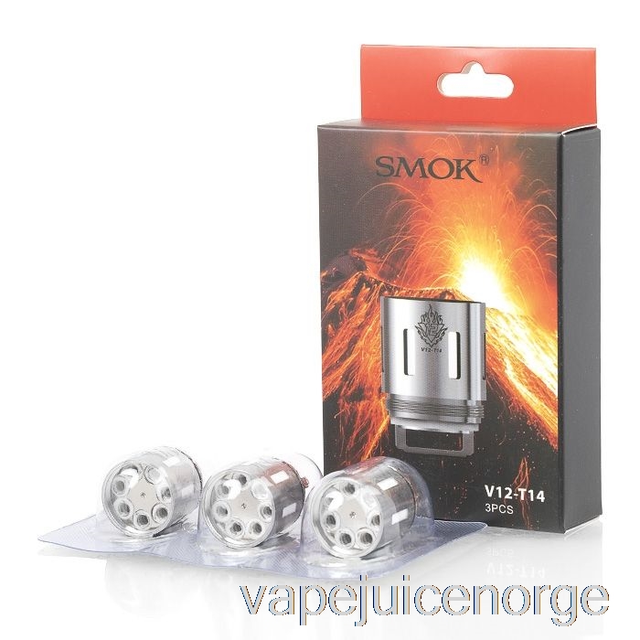 Vape Norge Smok Tfv12 Erstatningsspoler & Rba 0,12ohm V12-t14 Fjorten Spoler (pakke Med 3)